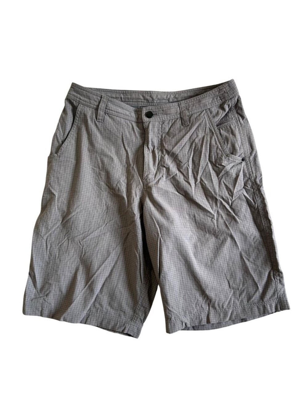 Lululemon Men's Sz 32 Gray Checkered Casual Shorts Lightweight